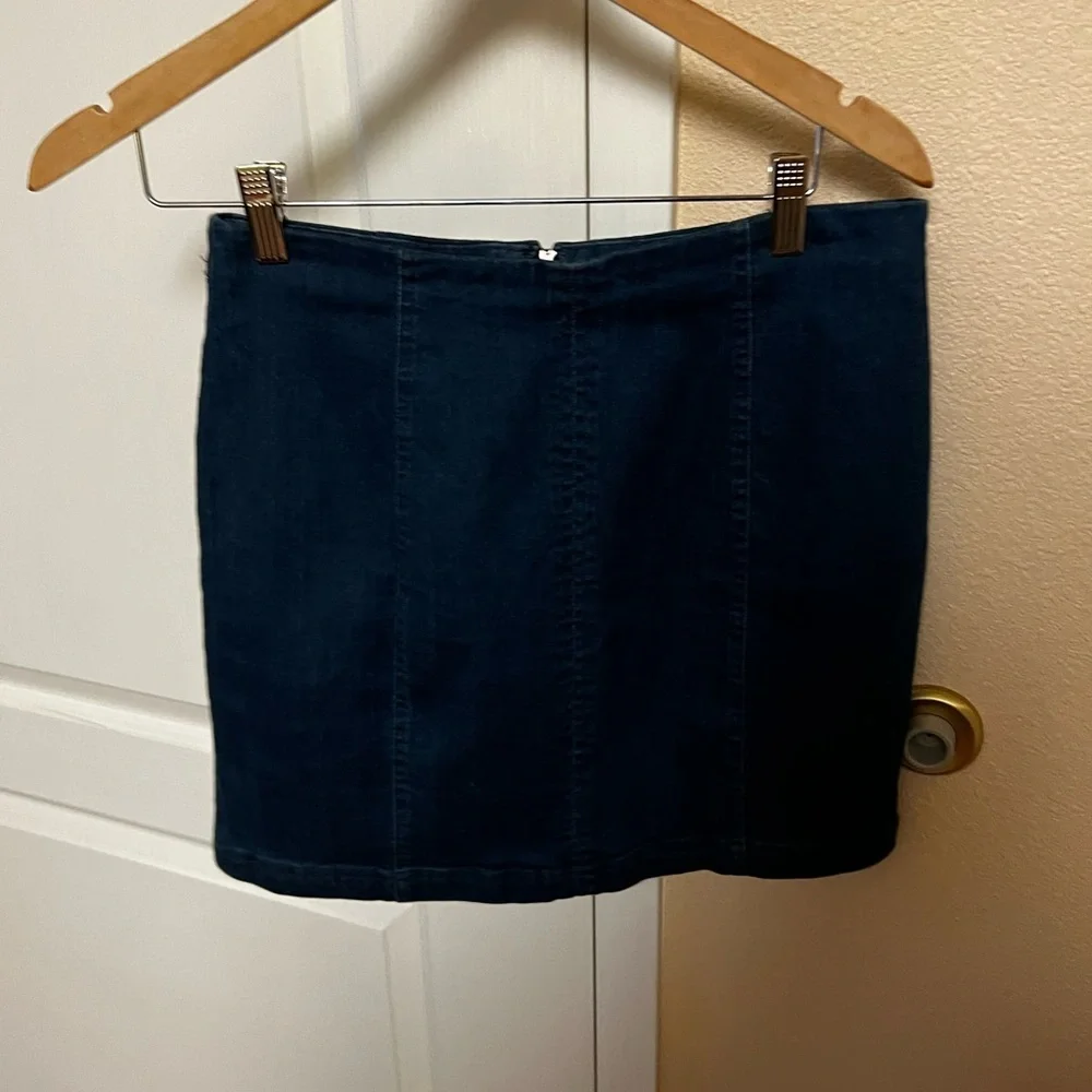Alter'd State Denim Zip Up Mini Skirt Large